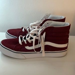 Dark red vans high tops